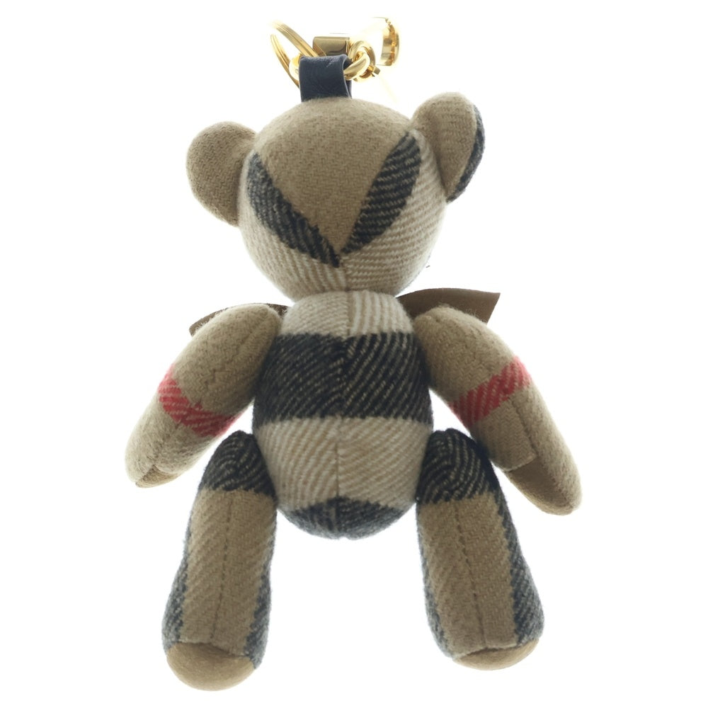 BURBERRY(バーバリー) トーマスベア テディベア ノバチェック総柄 バッグチャーム キーホルダー ベージュ レディース