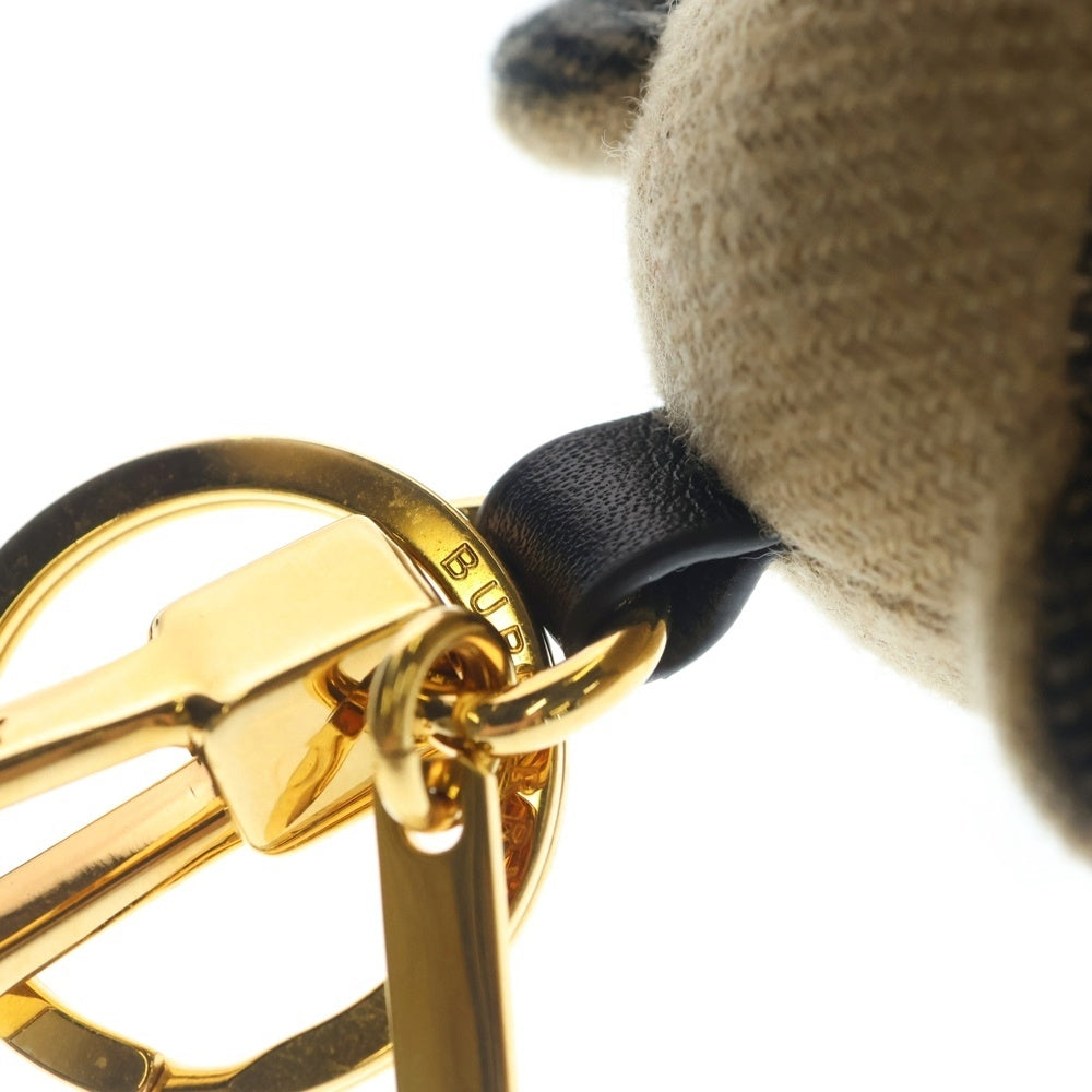 BURBERRY(バーバリー) トーマスベア テディベア ノバチェック総柄 バッグチャーム キーホルダー ベージュ レディース