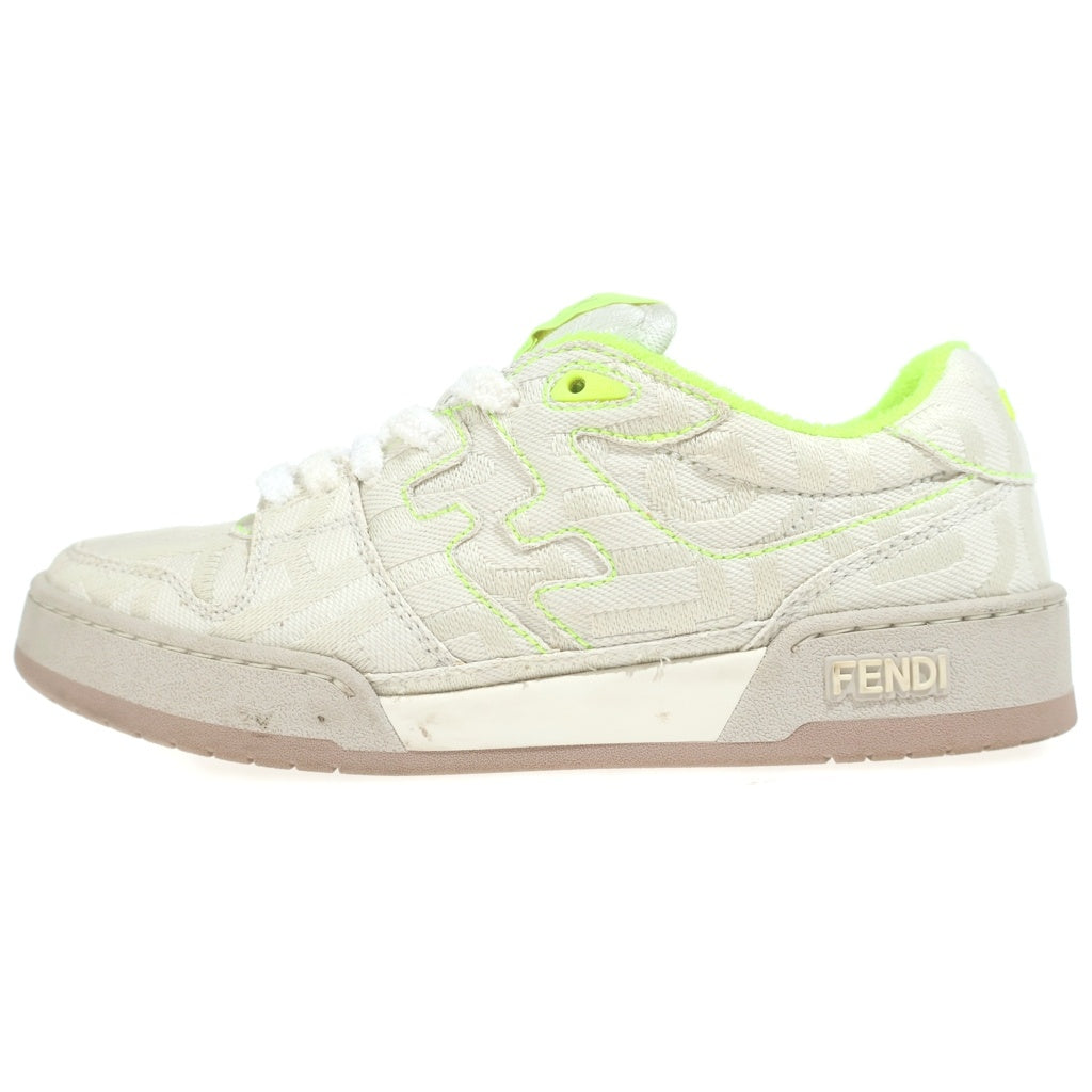 FENDI(フェンディ) フェンディ×マークジェイコブス キャンバス スニーカー アイボリー×ネオンイエロー #37 8E8418 レディース
