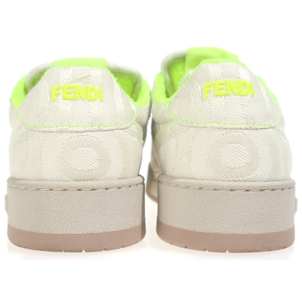 FENDI(フェンディ) フェンディ×マークジェイコブス キャンバス スニーカー アイボリー×ネオンイエロー #37 8E8418 レディース