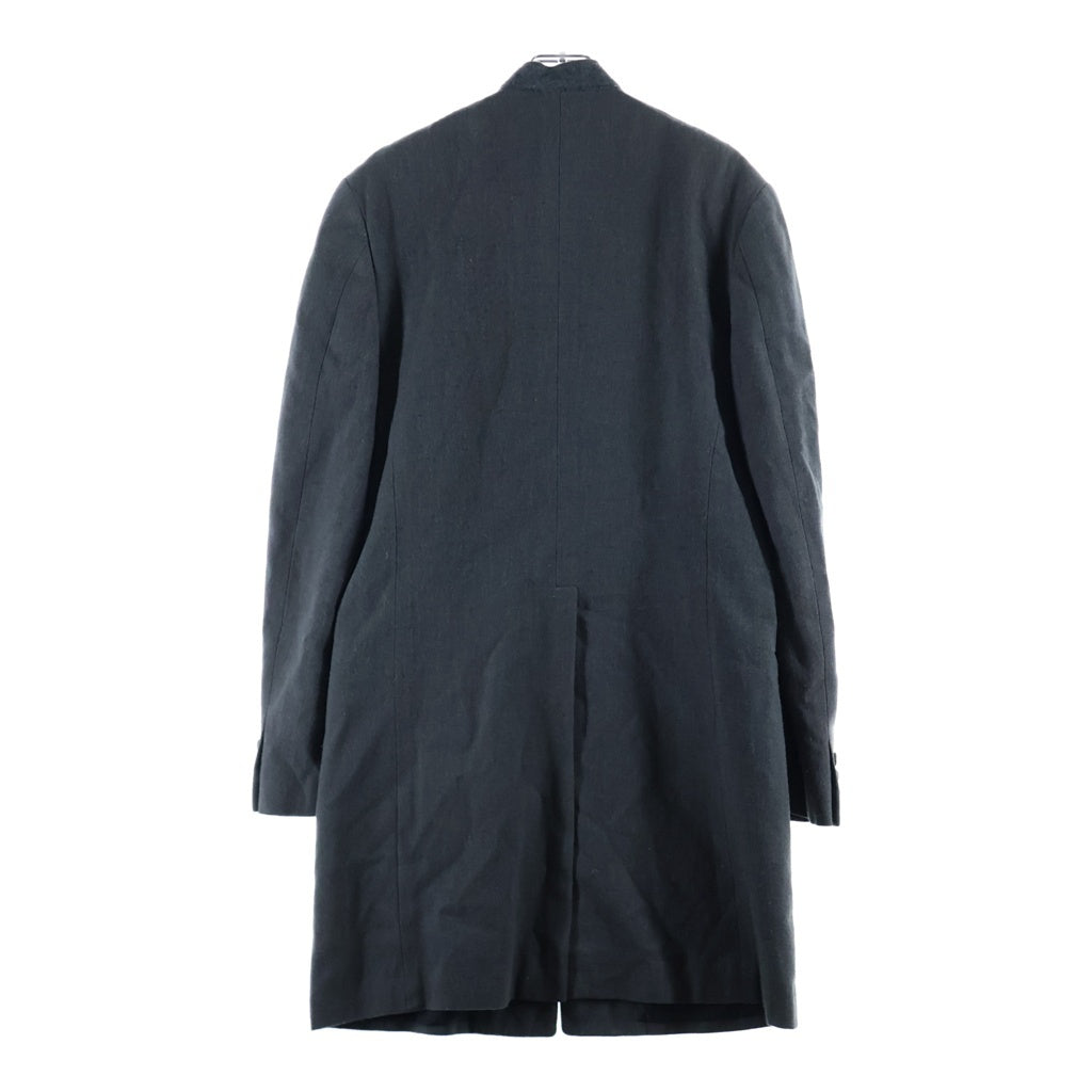 COMME des GARCONS(コムデギャルソン) 95AW レーヨン混 ナローラペル 3B ロング テーラードジャケット チェスターコート グレー AD1995 IJ-04018S