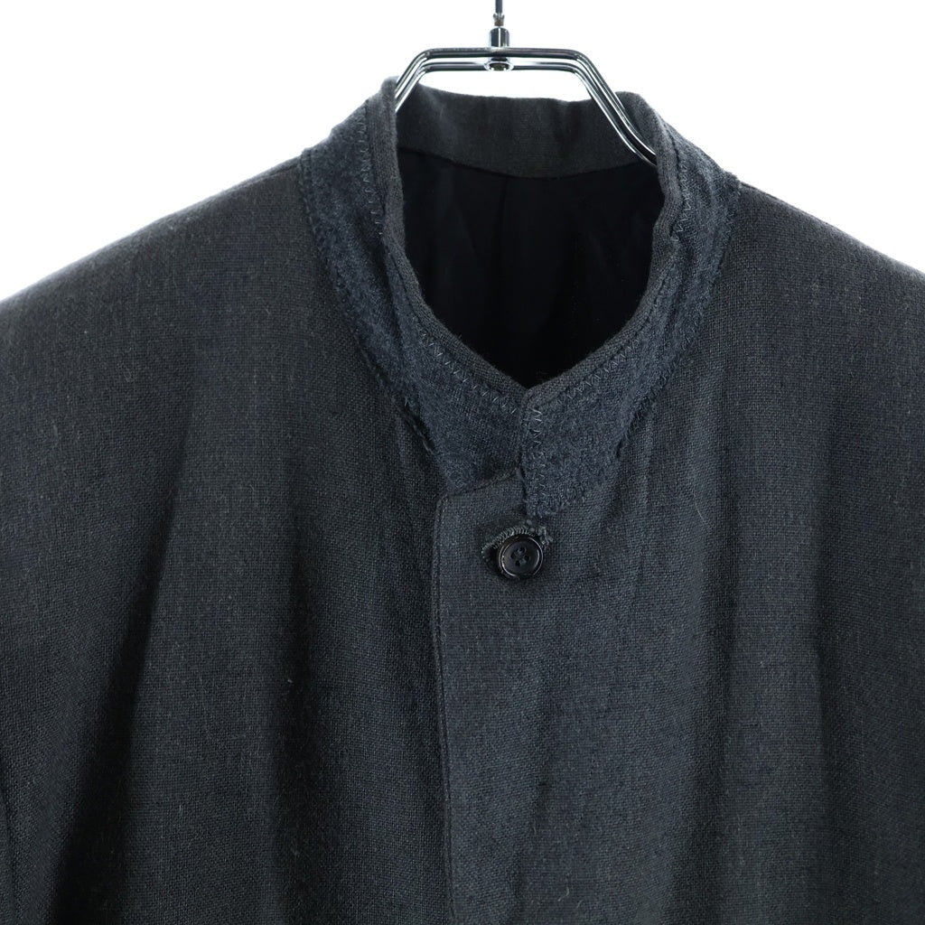 COMME des GARCONS(コムデギャルソン) 95AW レーヨン混 ナローラペル 3B ロング テーラードジャケット チェスターコート グレー AD1995 IJ-04018S