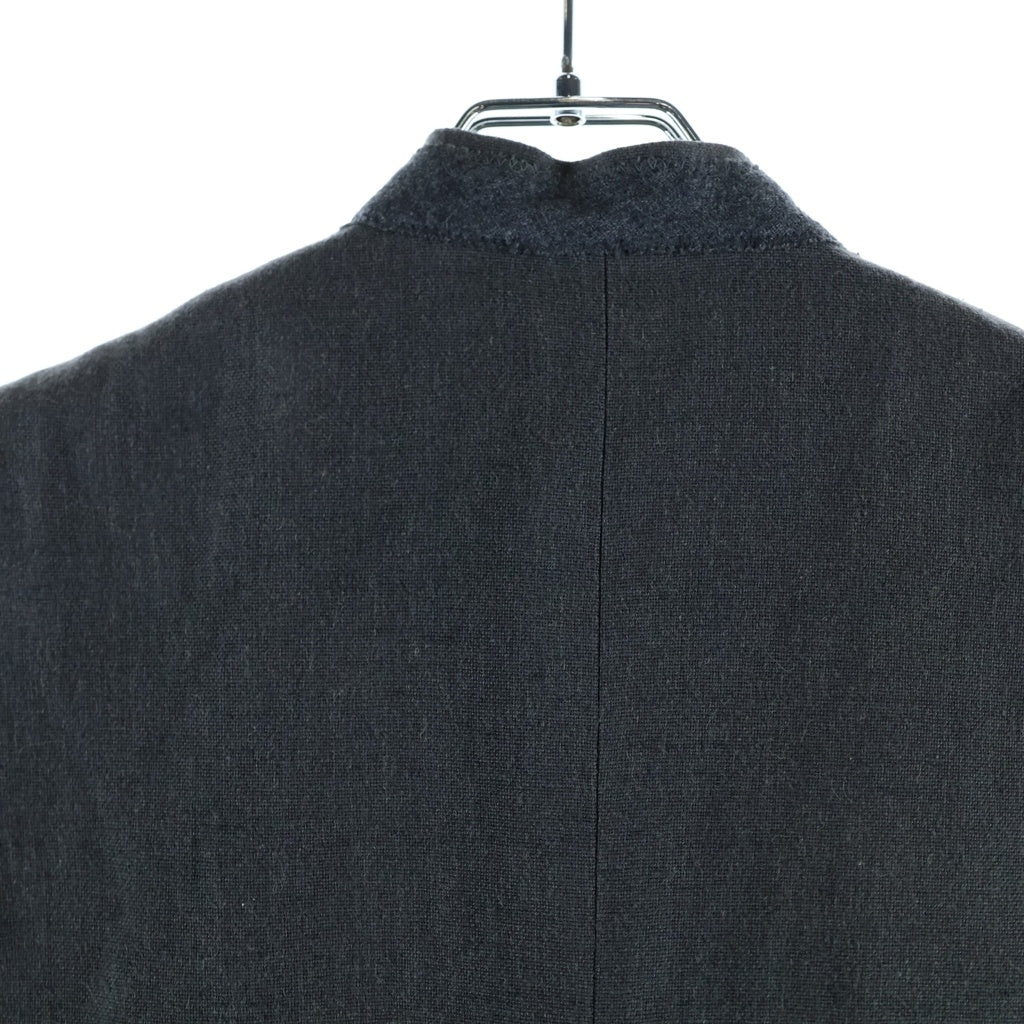 COMME des GARCONS(コムデギャルソン) 95AW レーヨン混 ナローラペル 3B ロング テーラードジャケット チェスターコート グレー AD1995 IJ-04018S