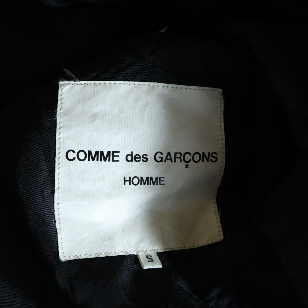 COMME des GARCONS(コムデギャルソン) 95AW レーヨン混 ナローラペル 3B ロング テーラードジャケット チェスターコート グレー AD1995 IJ-04018S