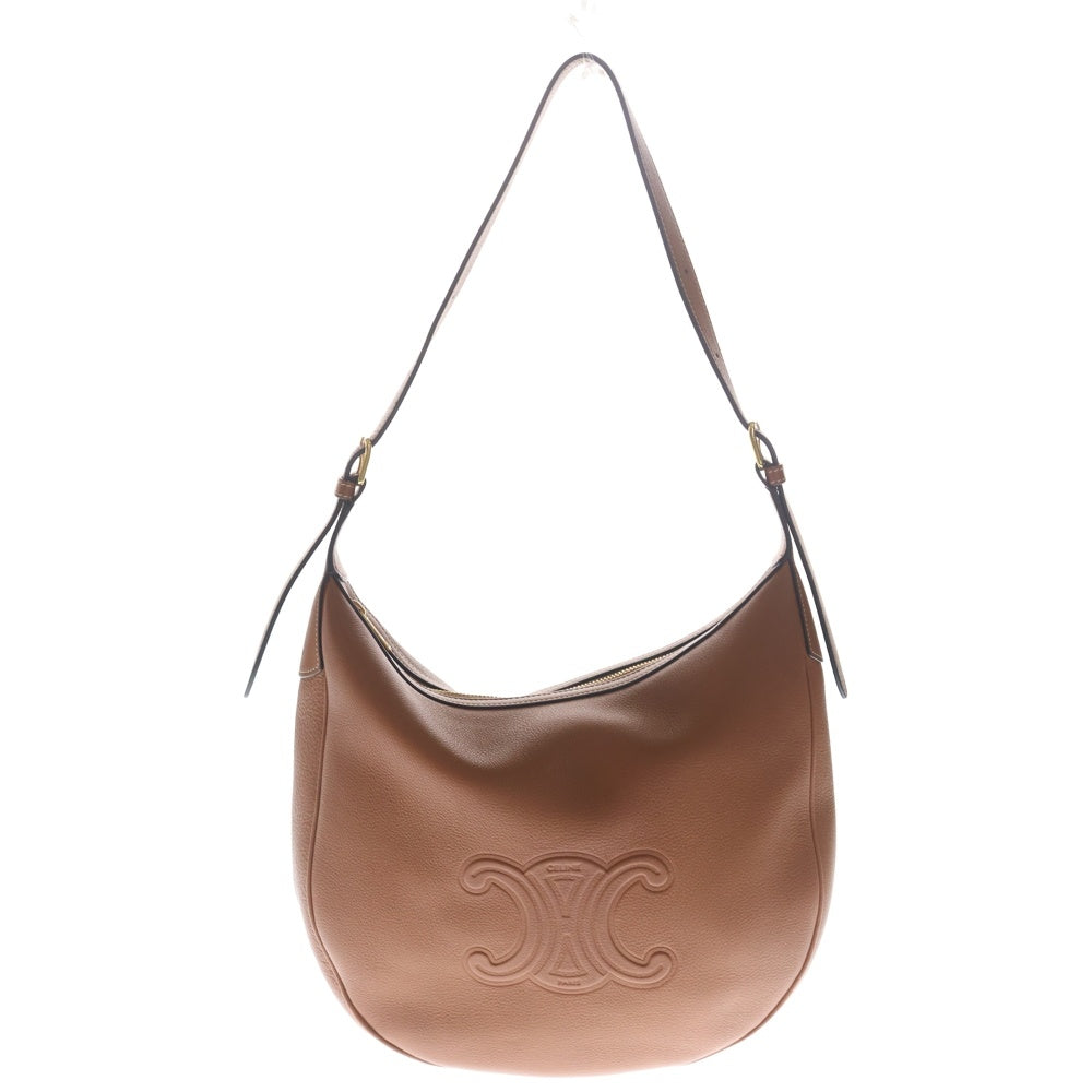 CELINE(セリーヌ) トリオンフ スモール エロイズ ショルダーバッグ ブラウン レザー ゴールド金具 レディース