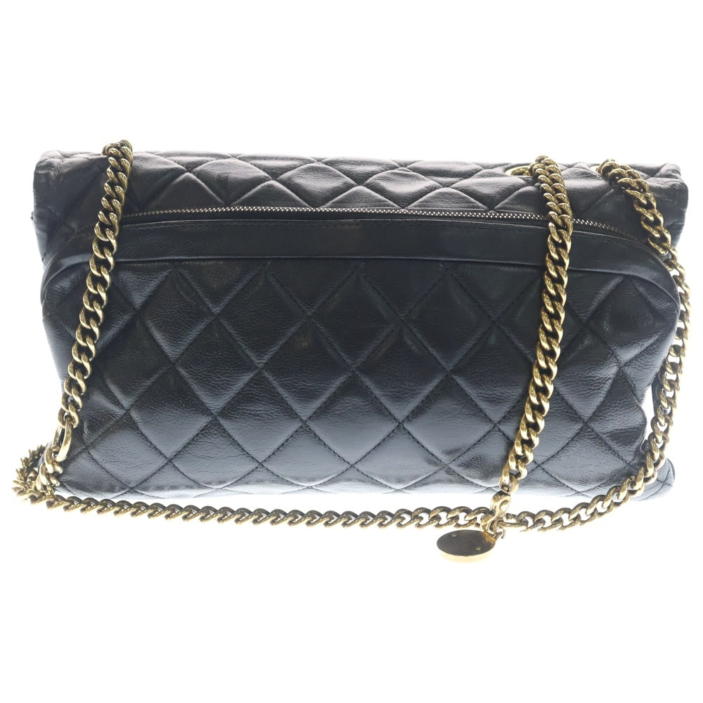 CHANEL(シャネル) マトラッセ チェーショルダーバッグ ブラック ラムスキン ショルダーバッグ ゴールド金具 スライドアジャスター レディース