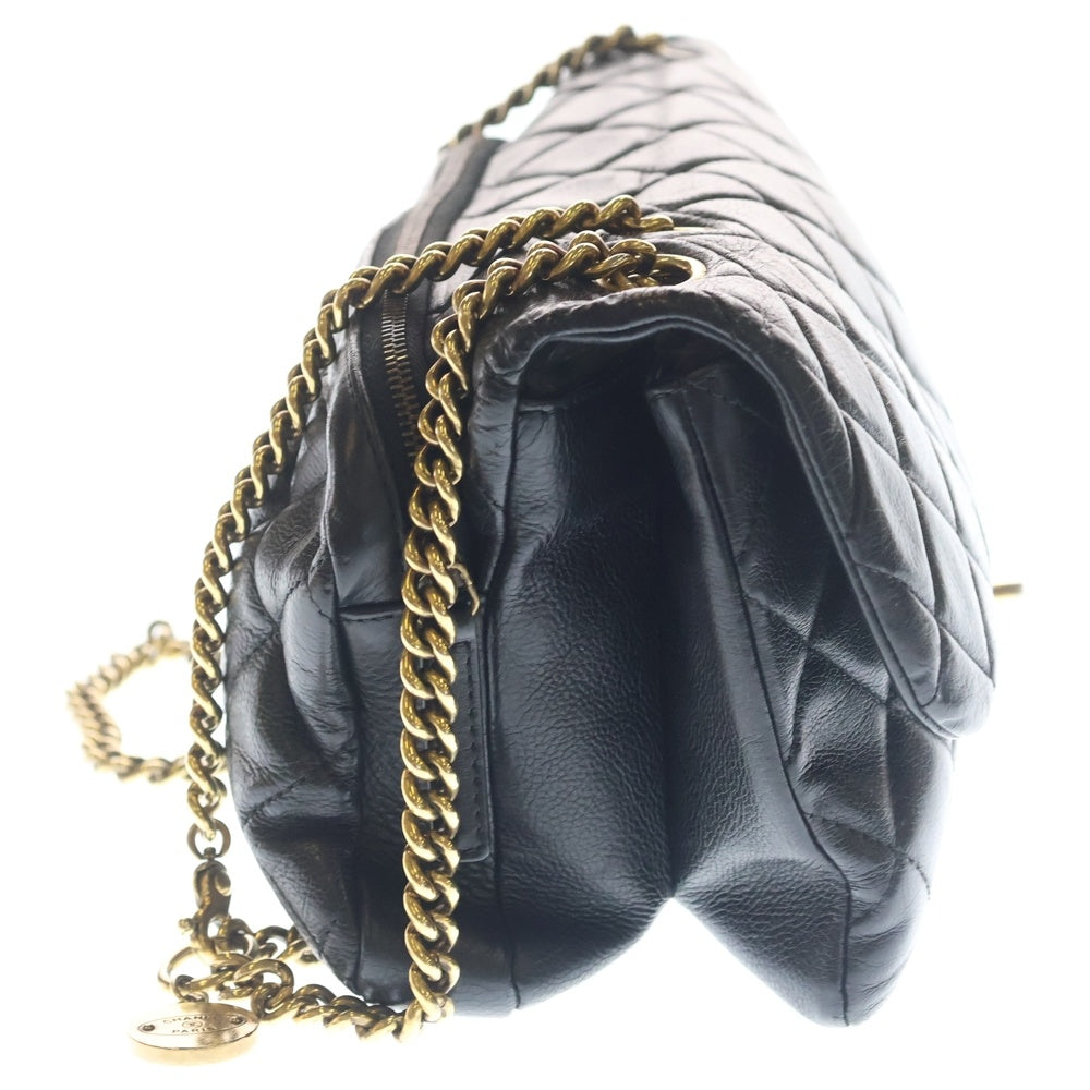 CHANEL(シャネル) マトラッセ チェーショルダーバッグ ブラック ラムスキン ショルダーバッグ ゴールド金具 スライドアジャスター レディース