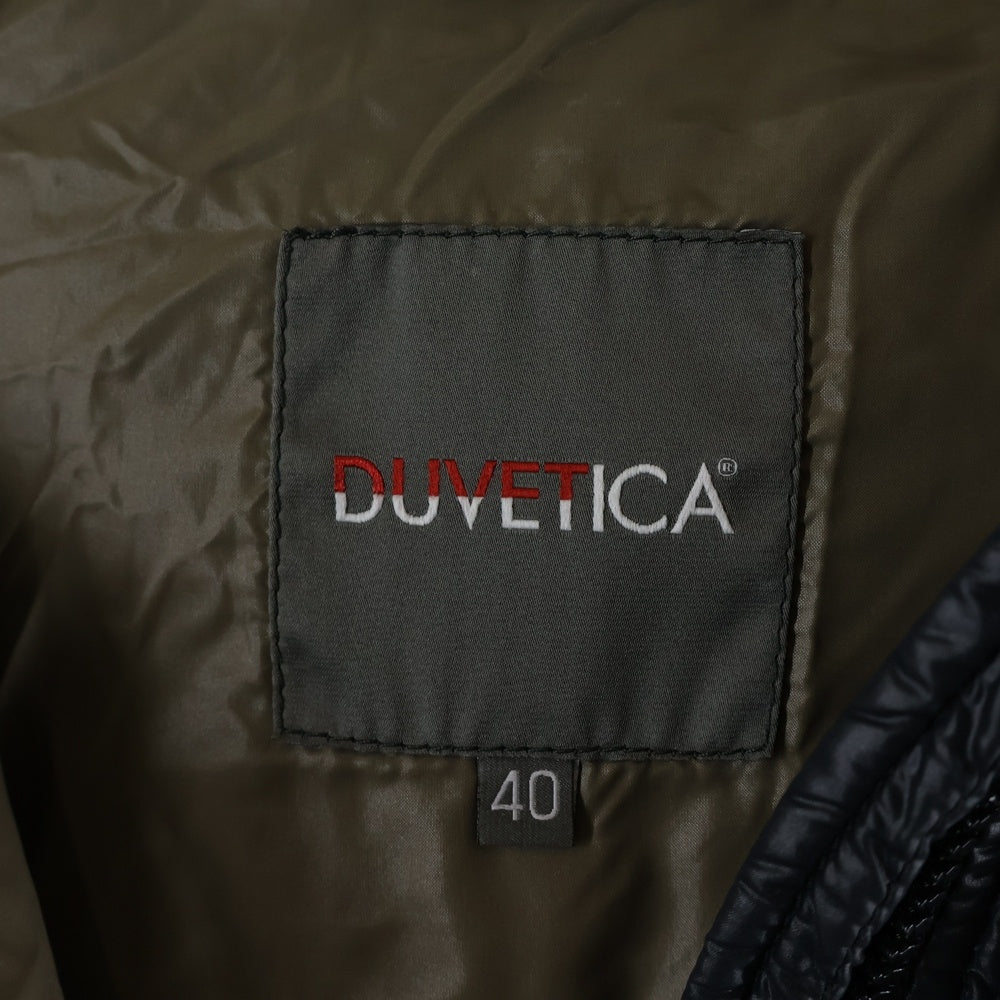 DUVETICA(デュベティカ) ファーフーデッド ダウンジャケット ネイビー レディース