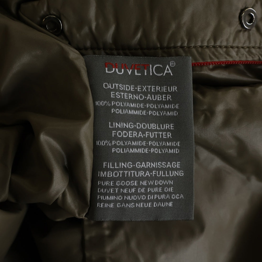 DUVETICA(デュベティカ) ファーフーデッド ダウンジャケット ネイビー レディース