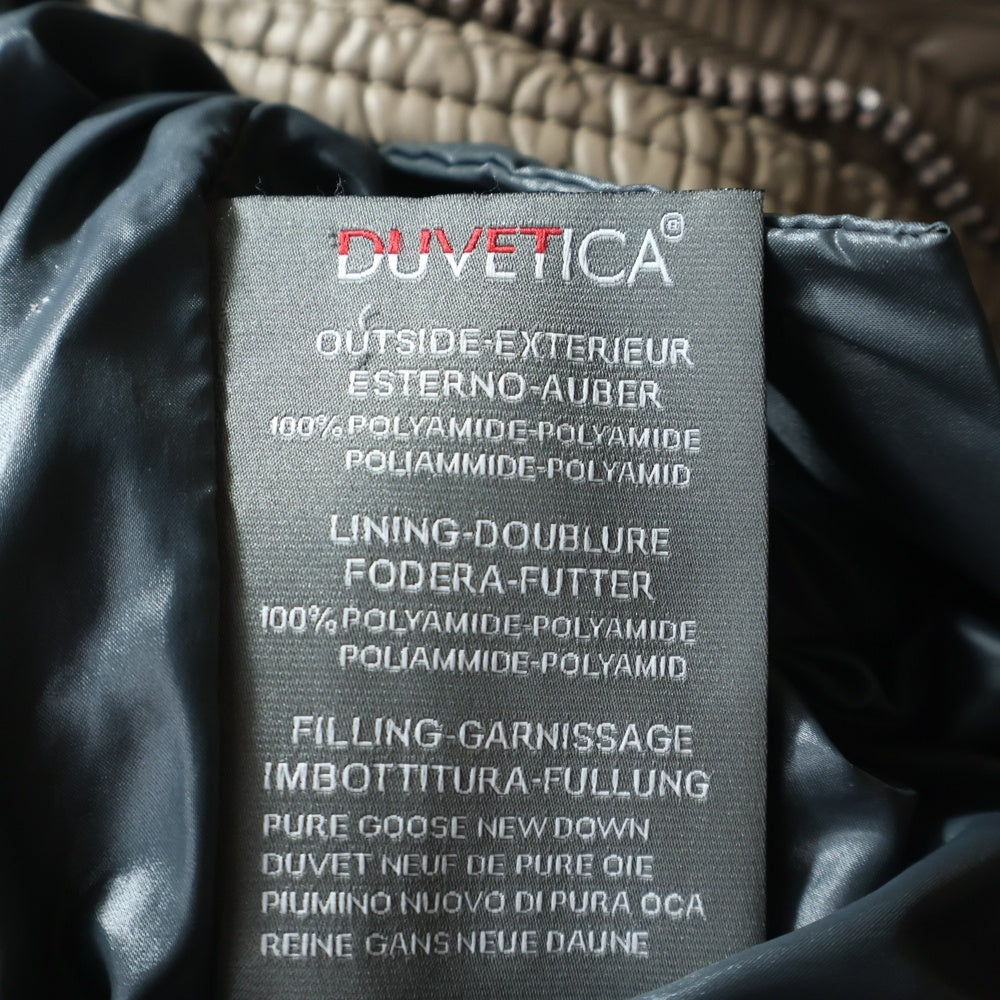 DUVETICA(デュベティカ) ファーフーデッド ジップアップ ダウンジャケット ベージュ レディース