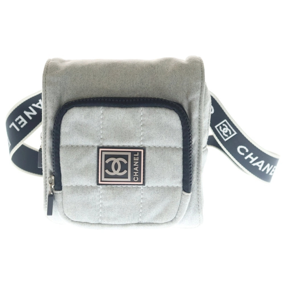CHANEL(シャネル) スポーツライン チョコバー ウエストポーチ コットン グレー レディース
