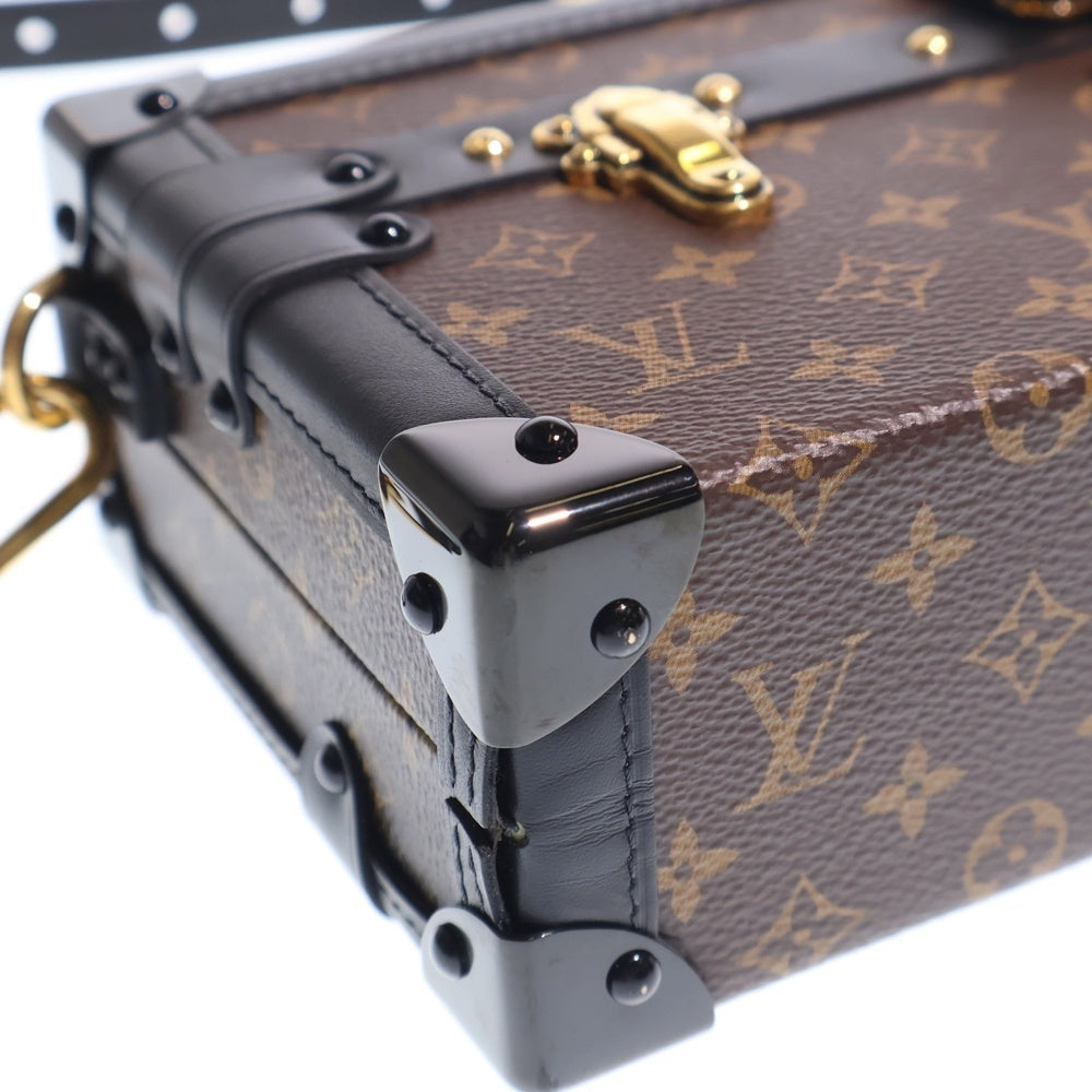 LOUIS VUITTON(ルイヴィトン) モノグラム プティット マル ショルダーバッグ ブラウン×ブラック レザー ゴールド金具 レディース