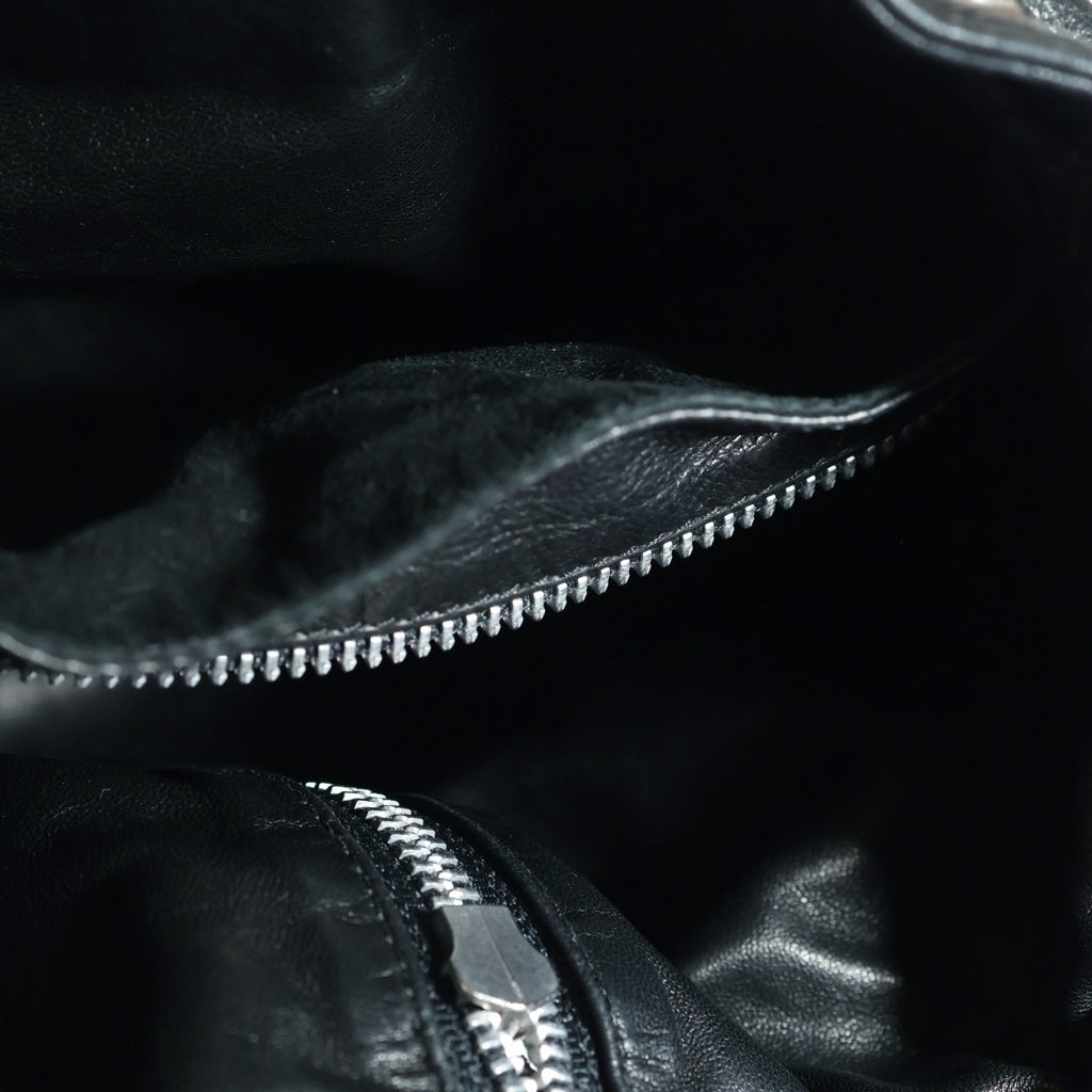 CHROME HEARTS(クロムハーツ) FLERKNEE MINI BACKPACK フレアニー ダガージップ レザー ミニ バックパック リュックサック ブラック
