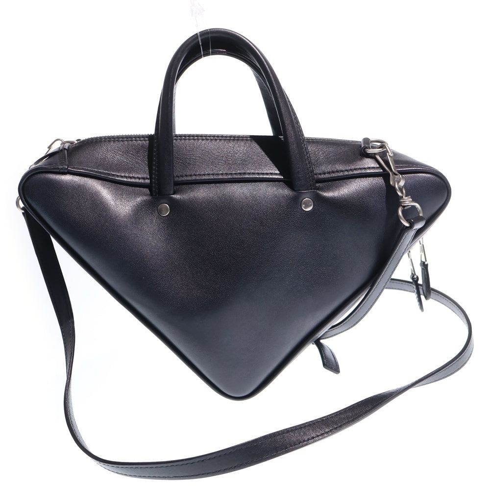 BALENCIAGA(バレンシアガ) トライアングル 2WAYハンドバッグ ショルダーバッグ ブラック レザー 476975 シルバー金具 レディース