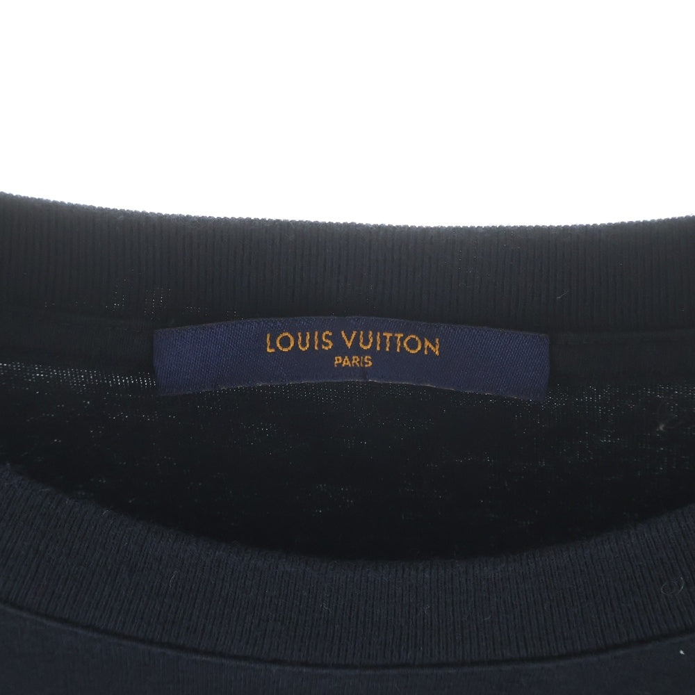 LOUIS VUITTON(ルイヴィトン) 19SS LVブリックロゴプリント クルーネック 半袖Tシャツ カットソー ブラック RM191 LVO HGY97W レディース