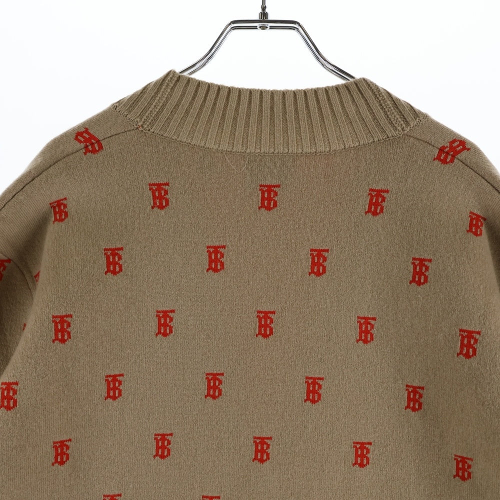 BURBERRY(バーバリー) TBモノグラム ニットカーディガン ブラウン #L レディース