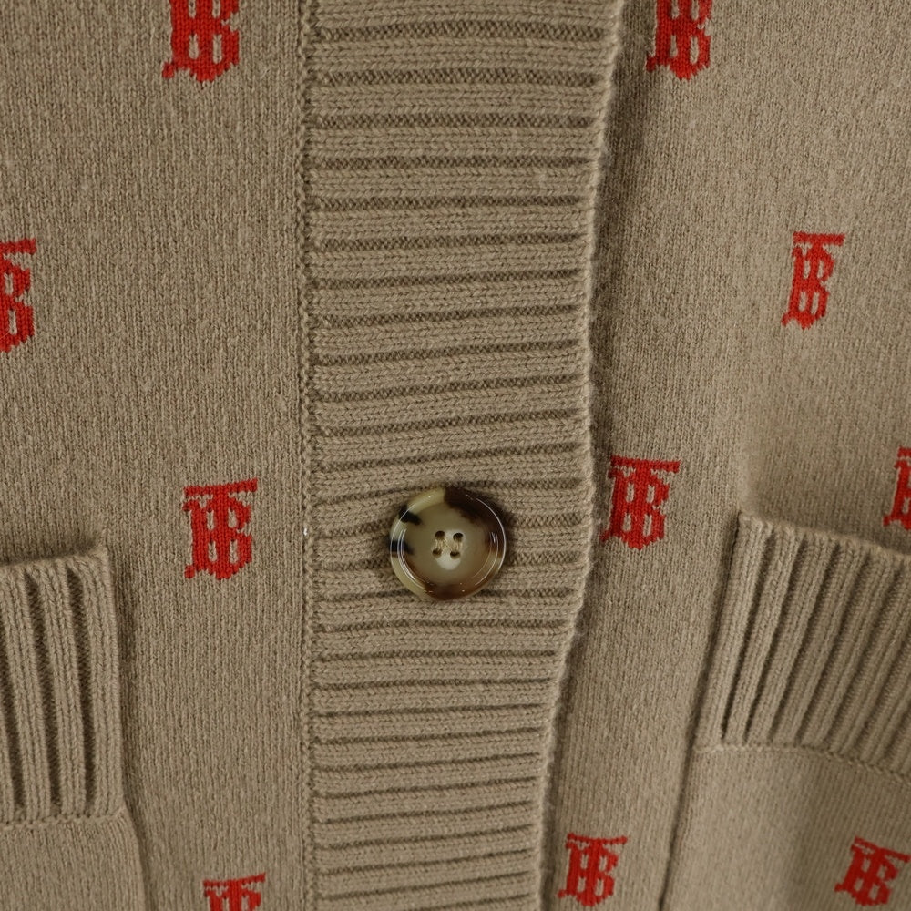 BURBERRY(バーバリー) TBモノグラム ニットカーディガン ブラウン #L レディース