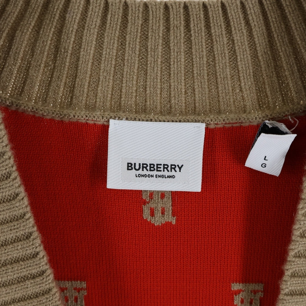 BURBERRY(バーバリー) TBモノグラム ニットカーディガン ブラウン #L レディース