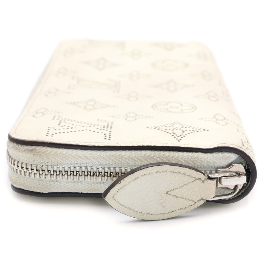 LOUIS VUITTON(ルイヴィトン) モノグラム マヒナ ジッピーウォレット ブロン ロングウォレット 長財布 カードケース ホワイト レザー M82364 シルバー金具 レディース
