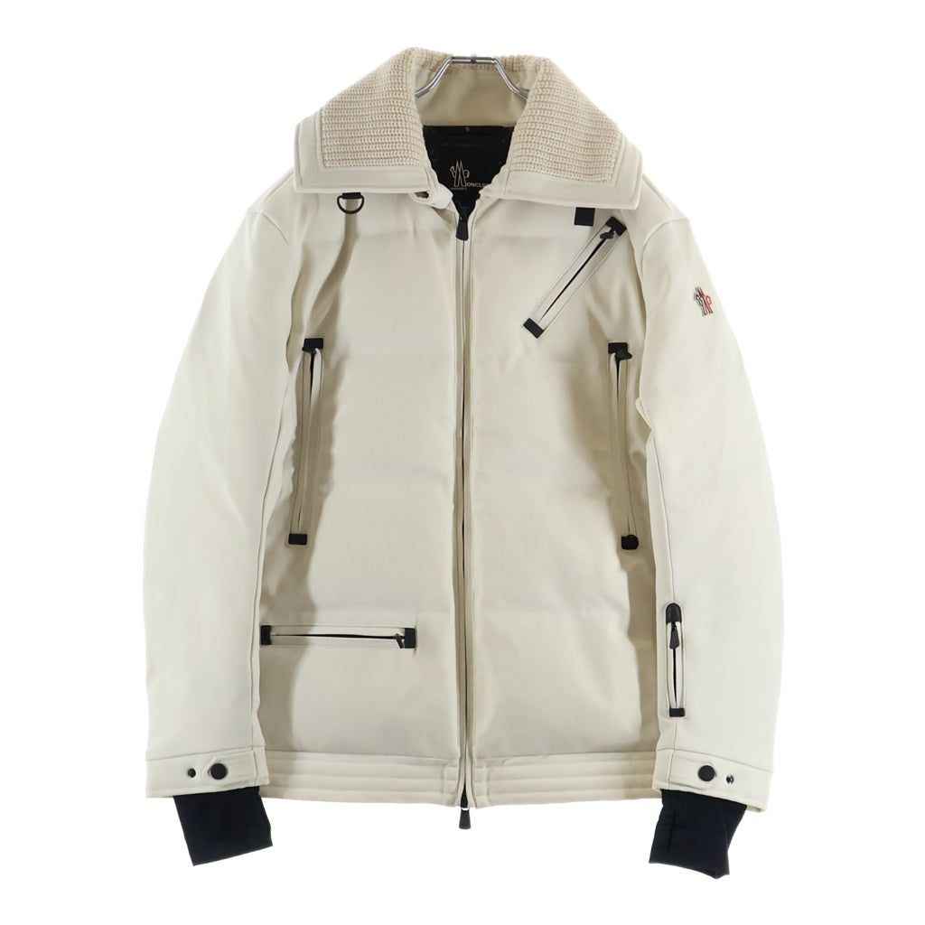 MONCLER(モンクレール) 17AW COURMAYEUR クールマイユール ニット切り替え ジップアップ ダウンジャケット アイボリー C20974188595 57838