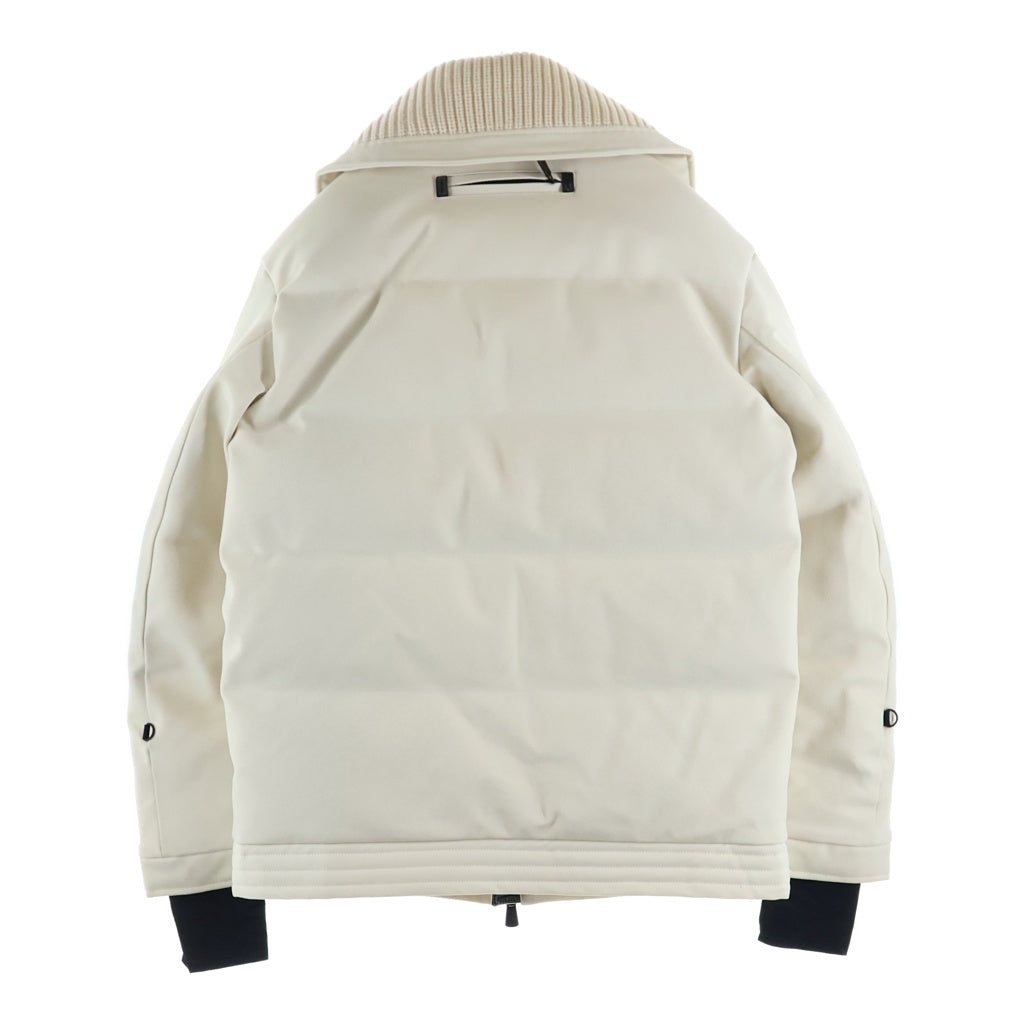 MONCLER(モンクレール) 17AW COURMAYEUR クールマイユール ニット切り替え ジップアップ ダウンジャケット アイボリー C20974188595 57838
