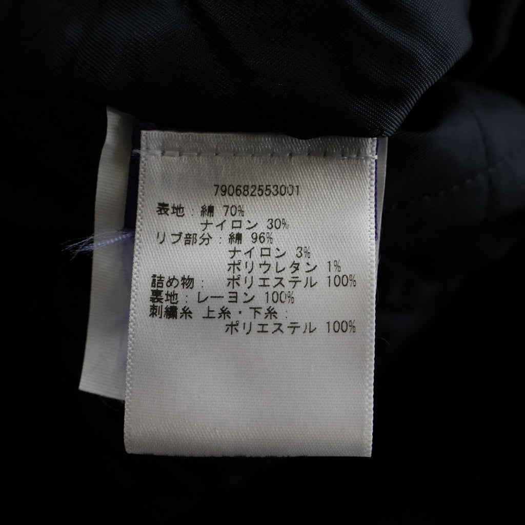 RALPH LAUREN(ラルフローレン) PURPLE LABEL パープルレーベル スカル刺繍 サテン ジップアップジャケット スカジャン ブルゾン ネイビー 790682553001