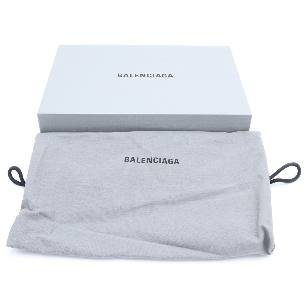 BALENCIAGA(バレンシアガ) エンベロープ スリムロングウォレット 長財布 カードケース ブラック×グレー レザー 743220 レディース