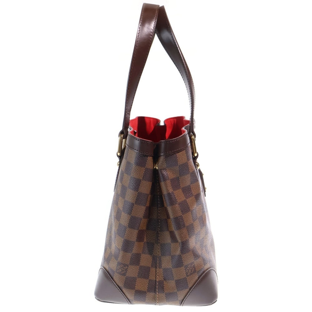 LOUIS VUITTON(ルイヴィトン) ルイヴィトン ダミエ ハムステッドPM トートバッグ ハンドバッグ ブラウン レザー×PVC N51205 ゴールド金具 レディース
