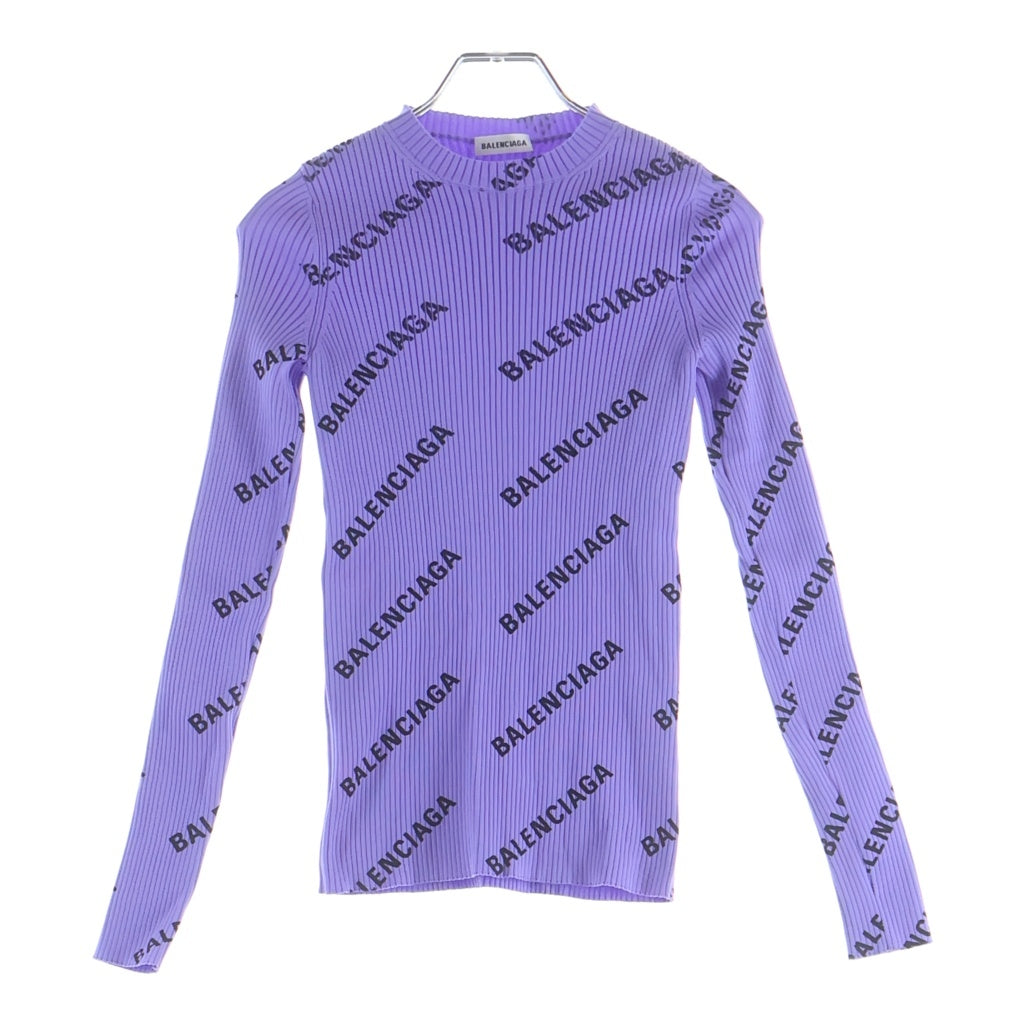 BALENCIAGA(バレンシアガ) ロゴ ニット パープル XS 555321 レディース