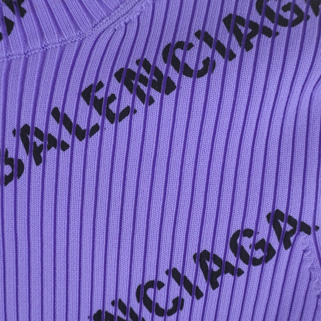 BALENCIAGA(バレンシアガ) ロゴ ニット パープル XS 555321 レディース