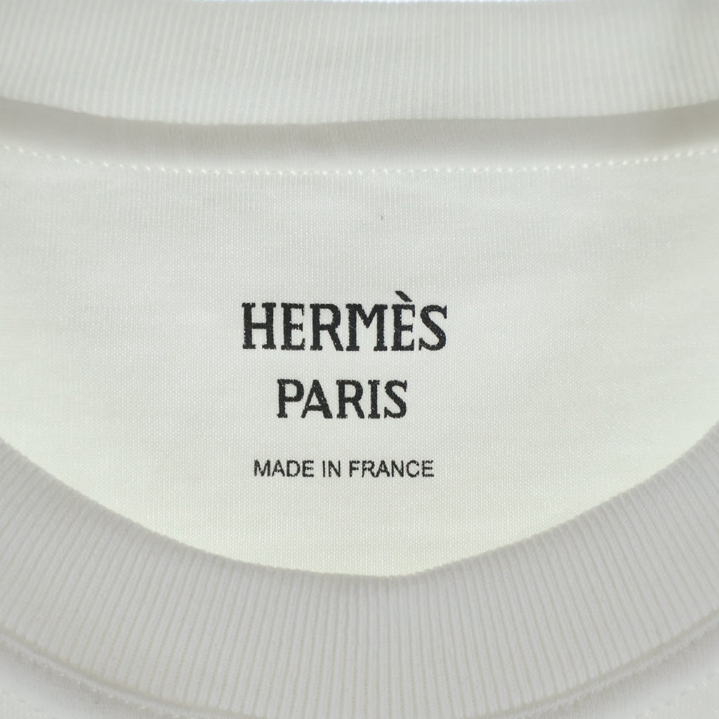 HERMES(エルメス) ロゴ 半袖Tシャツ ホワイト #S レディース HERMES(エルメス) ロゴ 半袖Tシャツ ホワイト #S レディース