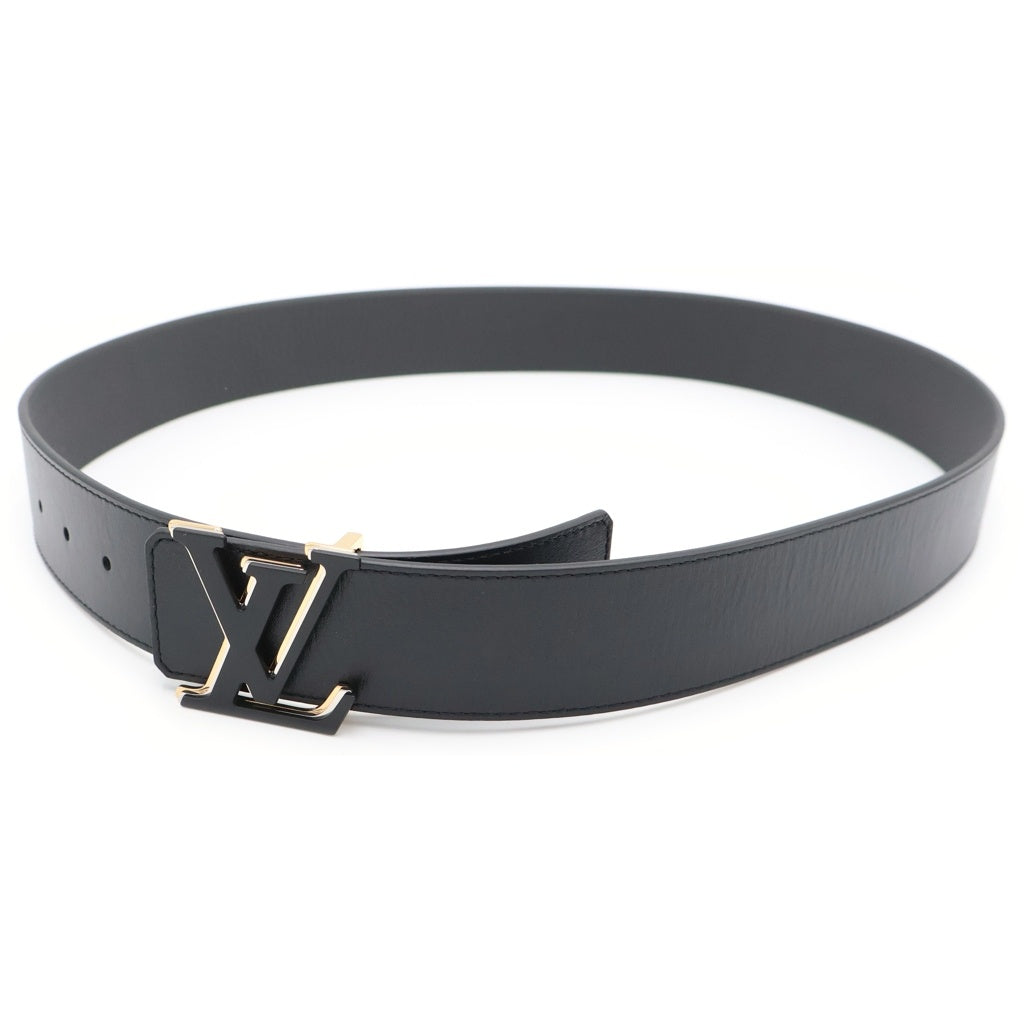 LOUIS VUITTON(ルイヴィトン) サンチュール・LVオプティック レザー ベルト ブラック M0226 ゴールド金具 レディース