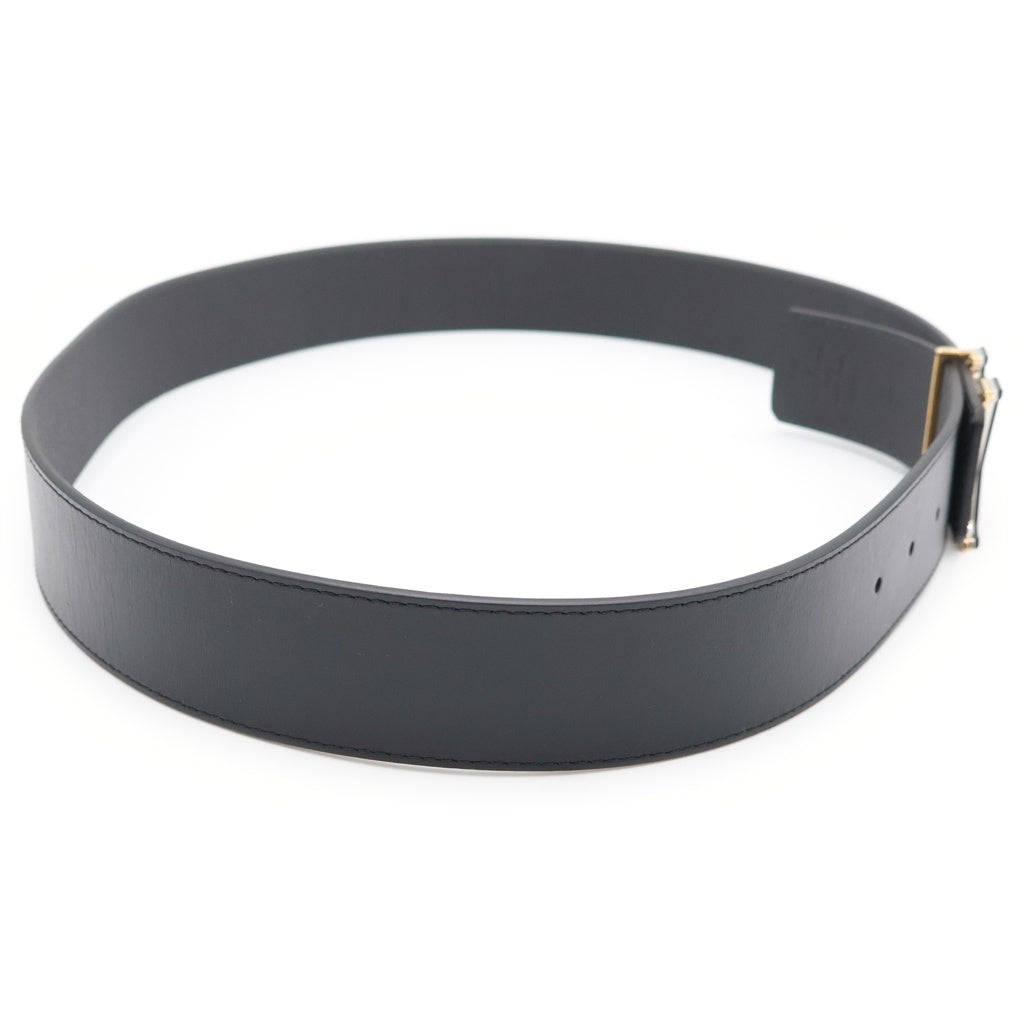 LOUIS VUITTON(ルイヴィトン) サンチュール・LVオプティック レザー ベルト ブラック M0226 ゴールド金具 レディース