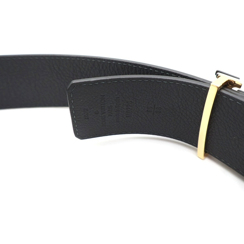 LOUIS VUITTON(ルイヴィトン) サンチュール・LVオプティック レザー ベルト ブラック M0226 ゴールド金具 レディース