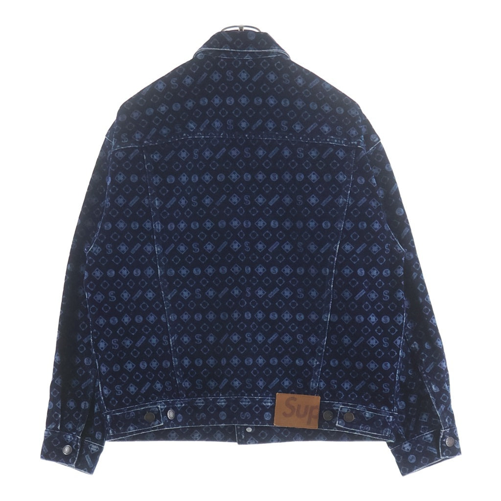 SUPREME(シュプリーム) 24FW Flocked Denim Trucker Jacket デニムジャケット インディゴブルー #S