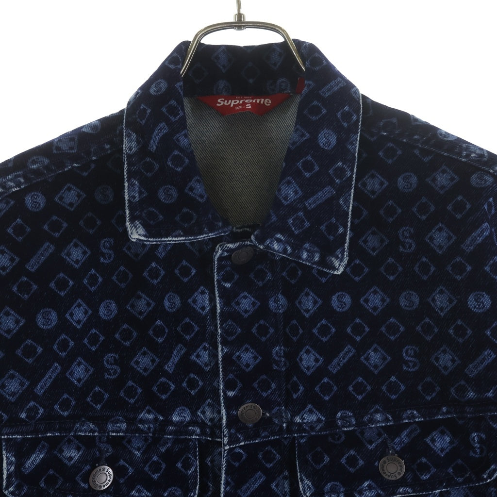 SUPREME(シュプリーム) 24FW Flocked Denim Trucker Jacket デニムジャケット インディゴブルー #S