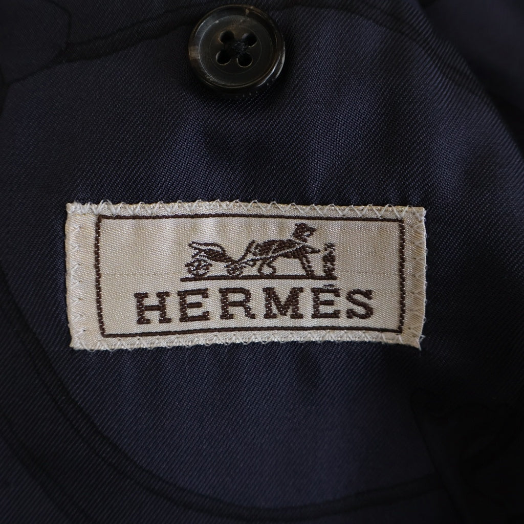 HERMES(エルメス) スーツセットアップ ピークとラペルジャケット パンツ ブラック #48