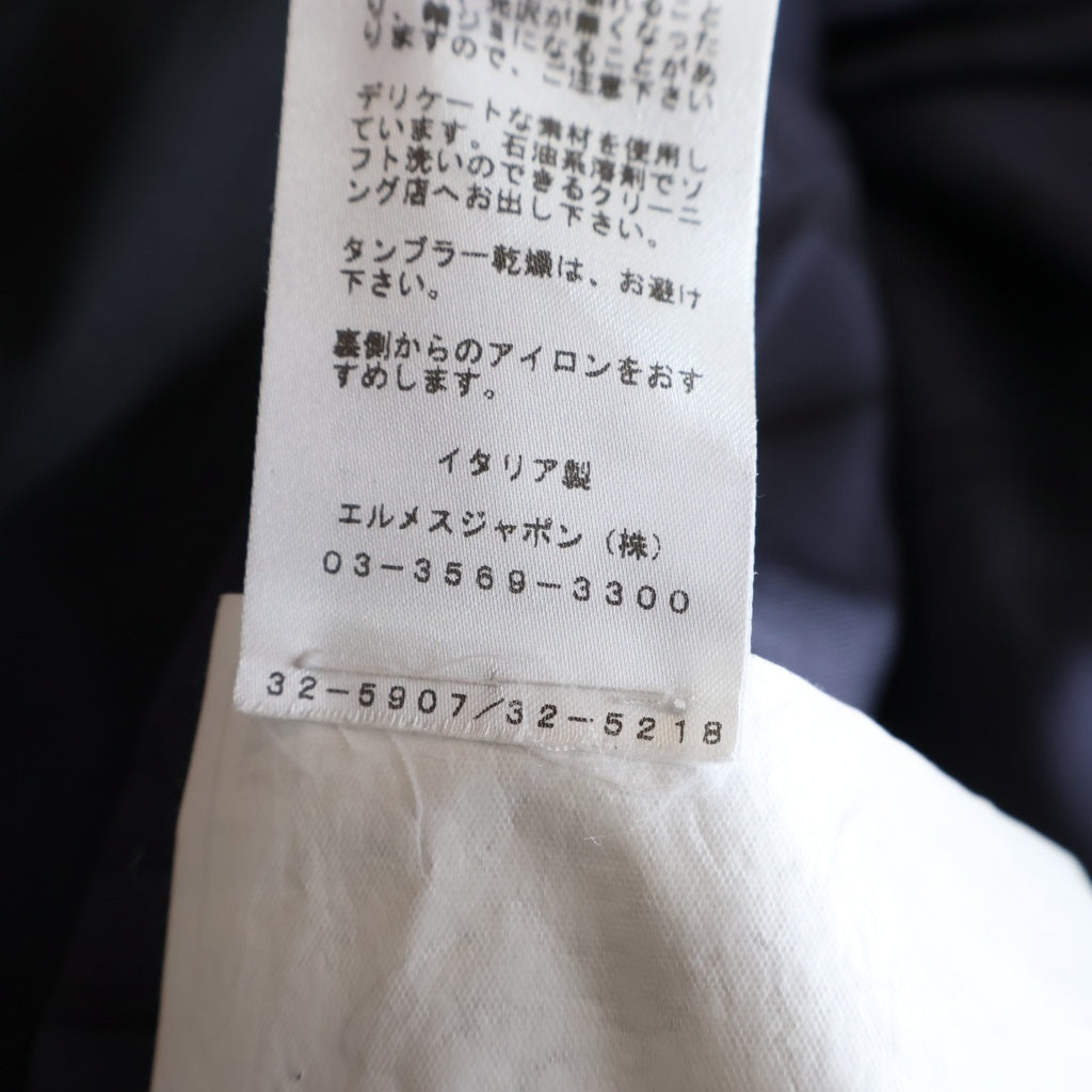 HERMES(エルメス) スーツセットアップ ピークとラペルジャケット パンツ ブラック #48
