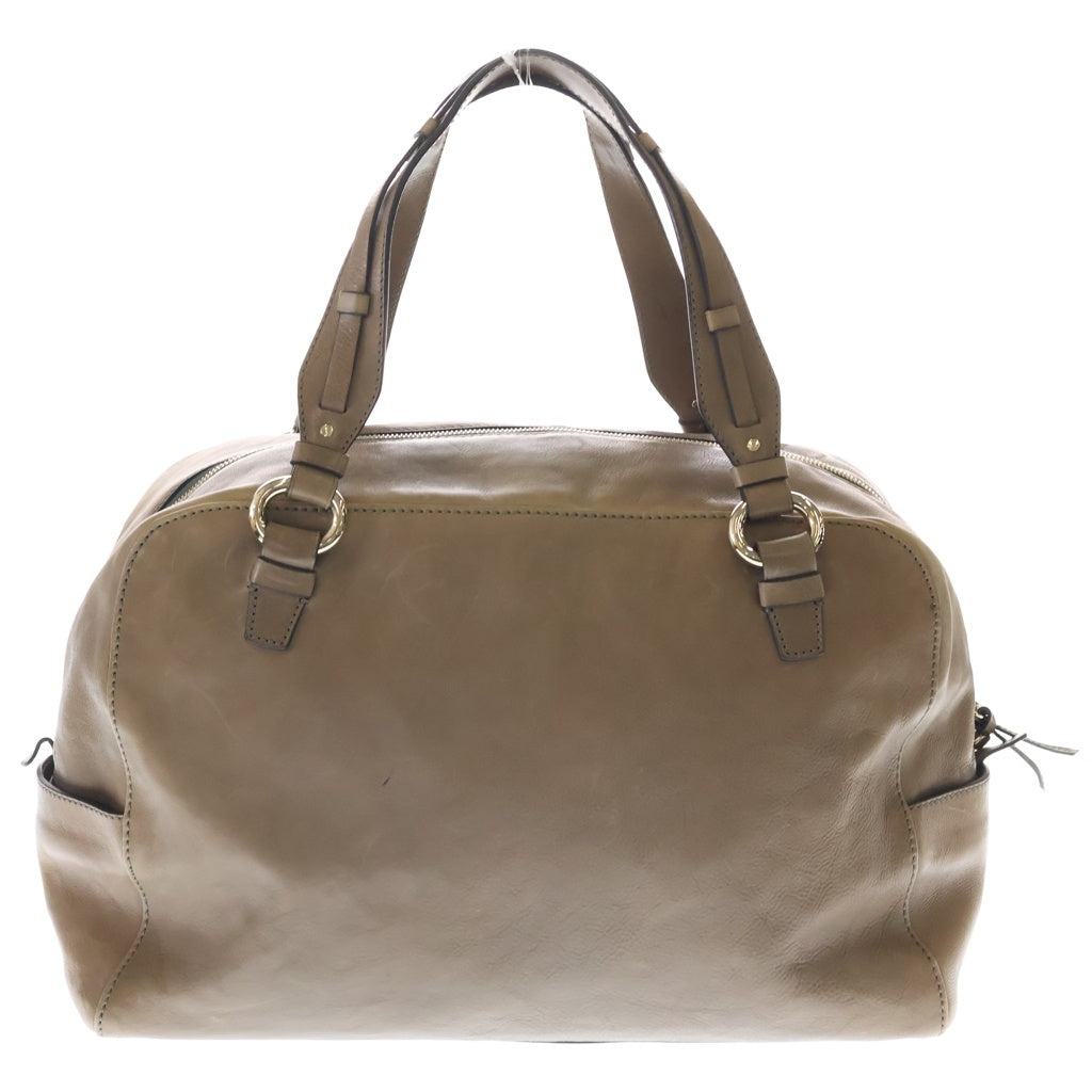 CELINE(セリーヌ) ブギーバッグ ハンドバッグ ボストンバッグ ベージュ ブラウン レザー ゴールド金具 レディース