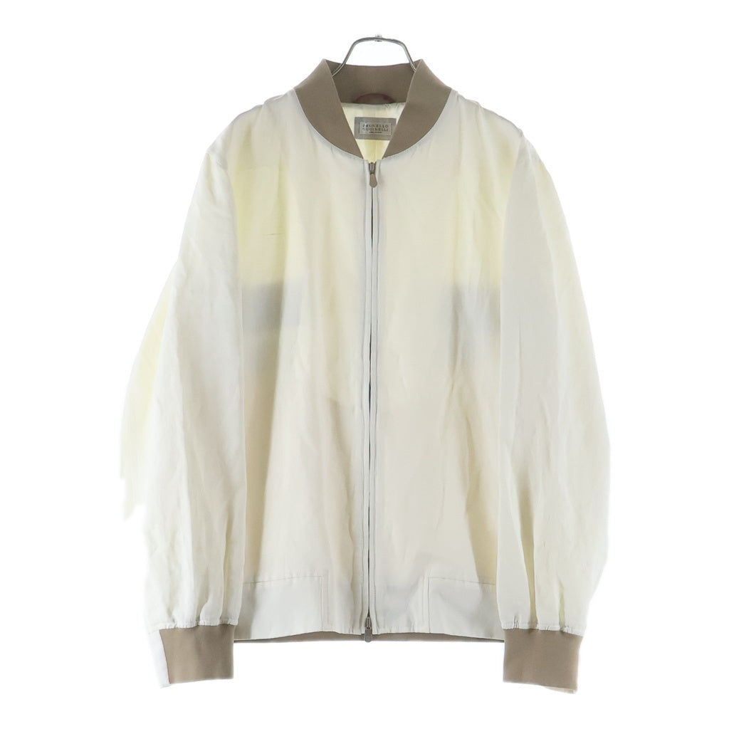 BRUNELLO CUCINELLI(ブルネロクチネリ) ブルネロクチネリ ジップアップブルゾン アイボリー 48 MD4806298JAP
