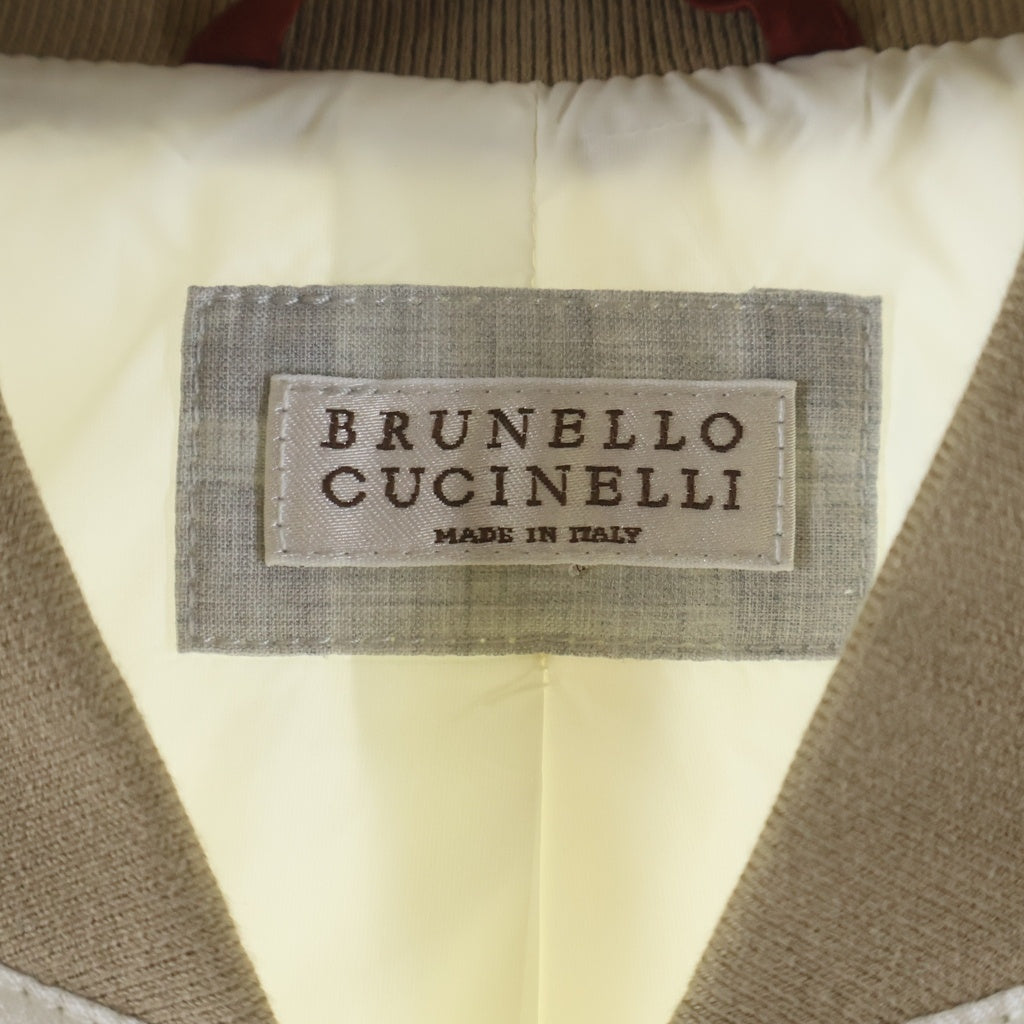 BRUNELLO CUCINELLI(ブルネロクチネリ) ブルネロクチネリ ジップアップブルゾン アイボリー 48 MD4806298JAP