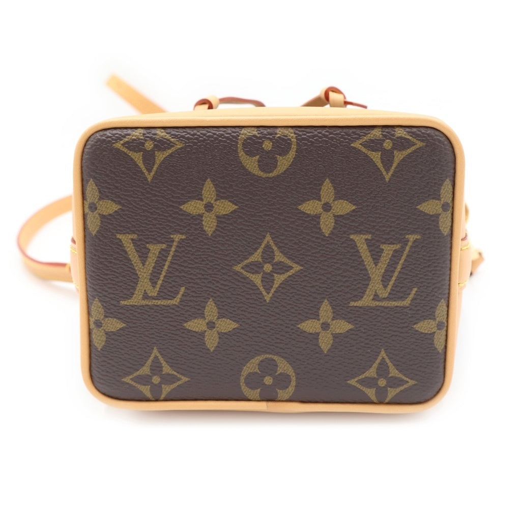 LOUIS VUITTON(ルイヴィトン) モノグラム ヴィヴィエンヌホリデー ナノノエ ショルダーバッグ ミニバッグ ブラウン レザー×PVC M12221 ゴールド金具 レディース