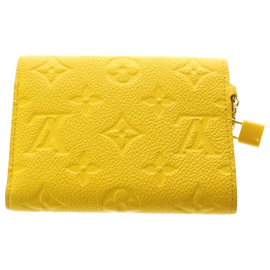 LOUIS VUITTON(ルイヴィトン) モノグラム・アンプラント ポルトフォイユ・ヴィクトリーヌ コンパクトウォレット 三つ折り財布 ギンコイエロー レザー M14156 ゴールド金具 レディース