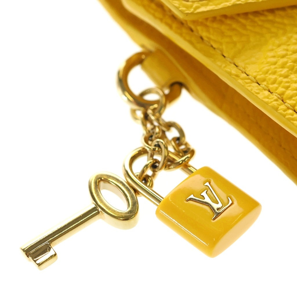 LOUIS VUITTON(ルイヴィトン) モノグラム・アンプラント ポルトフォイユ・ヴィクトリーヌ コンパクトウォレット 三つ折り財布 ギンコイエロー レザー M14156 ゴールド金具 レディース
