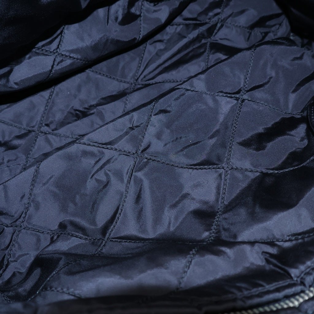 PRADA(プラダ) ボンバー テスート 2WAY ハンドバッグ ショルダーバッグ ブラック ナイロン BL0881 シルバー金具 レディース