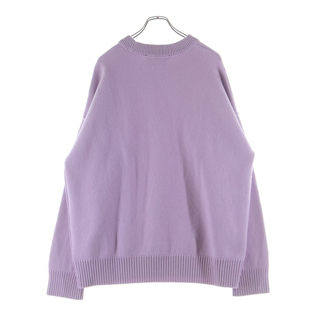 ami paris(アミパリス) クルーネック ウール セーターRN/CA パープル UKS090.KN0090 レディース