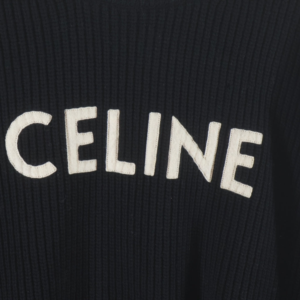 CELINE(セリーヌ) 21AW Embroidery Over Size Sweater ロゴエンブロイ