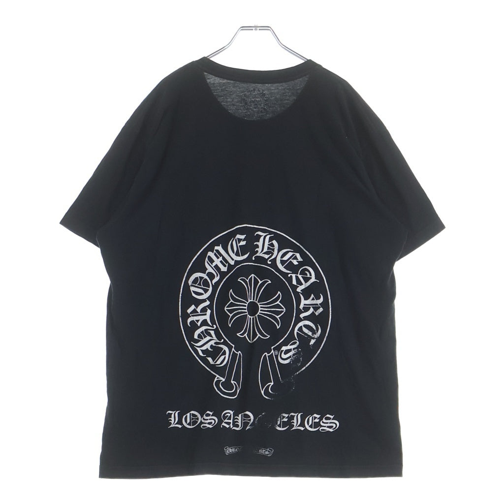 CHROME HEARTS(クロムハーツ) Los Angeles Limited Horseshoe Tee ロサンゼルス限定 ホースシュープリント クルーネック半袖Tシャツ ブラック