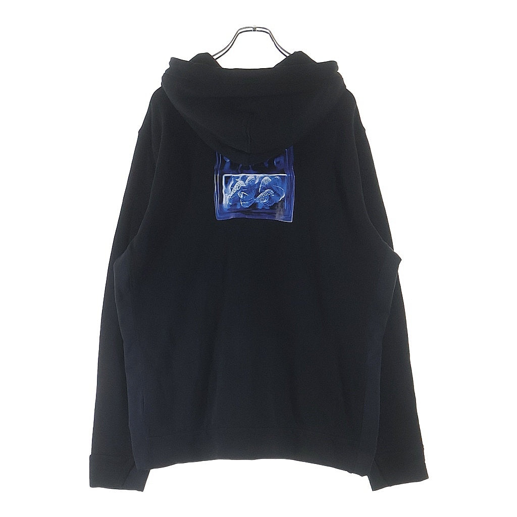 MONCLER(モンクレール) 19AW ラバーワッペンロゴ サイド切り替え ジップアップ スウェットパーカー フーディー ブラック E20918429050 8098U