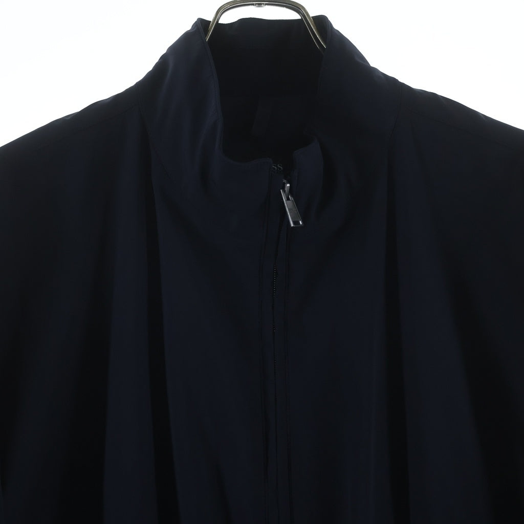HUGO BOSS(ヒューゴボス) スタンドカラー ジップアップ ナイロン コート ネイビー